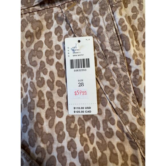 NEW Anthropologie The Wanderer Leopard/Animal Print Utility Pants‎ Sz 28 - Picture 5 of 8